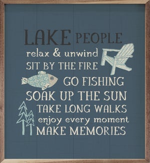 Lake People Blue By Amylee Weeks